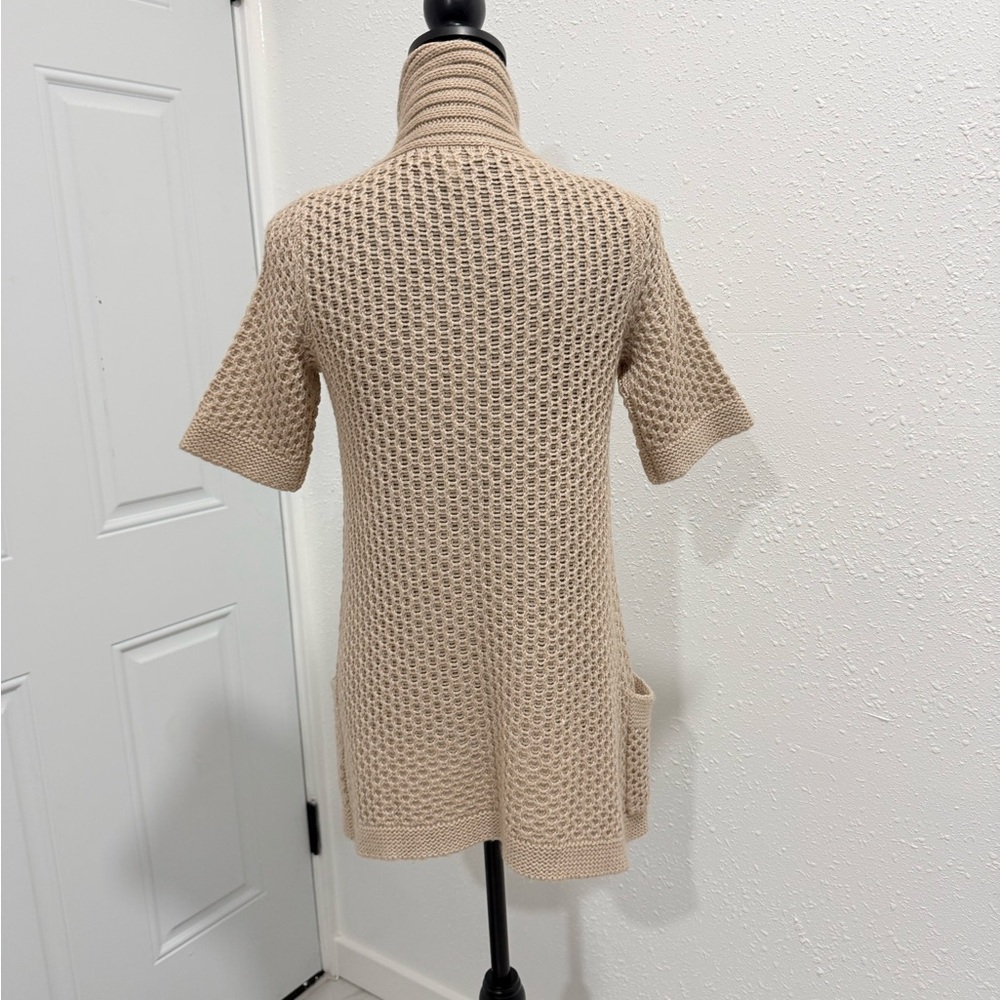 Banana Republic wool alpaca blend Tan Open-Front Cardigan S - Picture 6 of 8